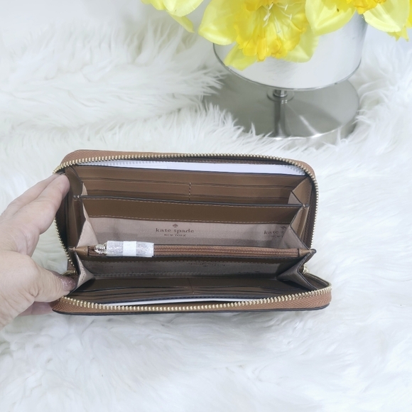Kate Spade leather brown large wallet  new - Picture 7 of 10
